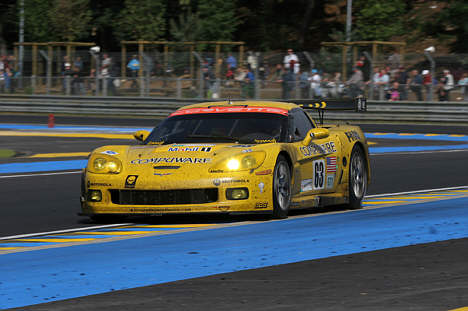 Jake på fronten af Jan Magnussens Corvette på Le Mans 2007.
(Foto: Jan Kaiser)